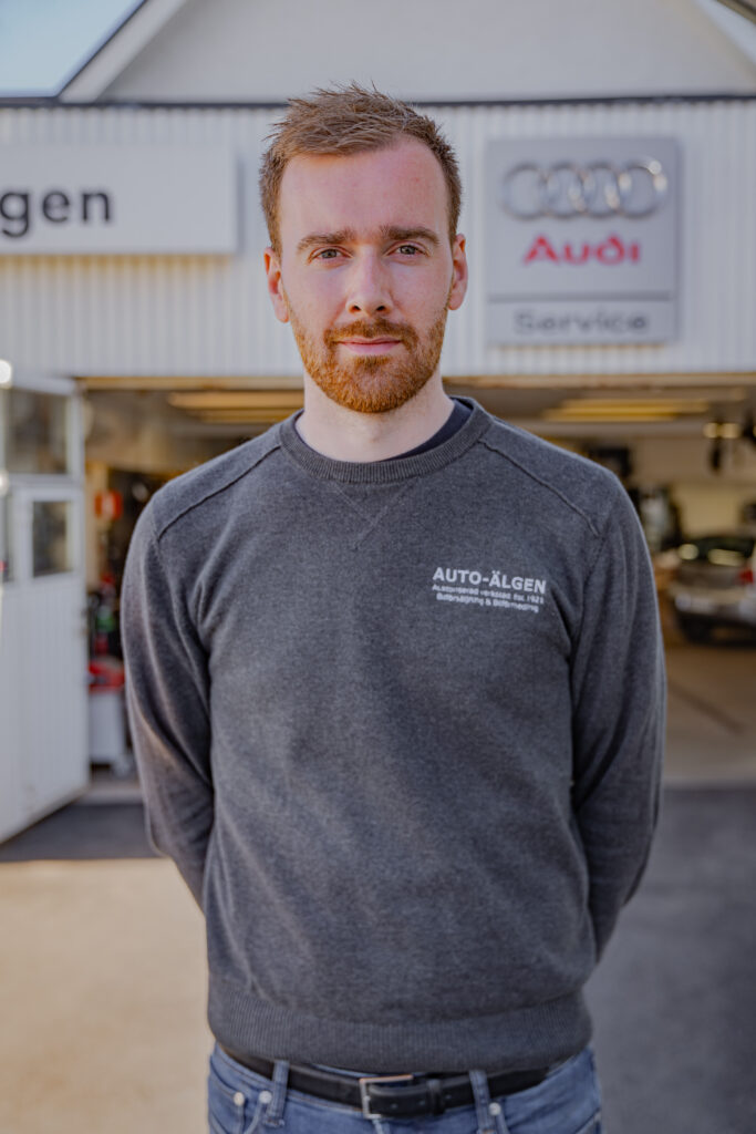 Marcus Nilsson, försäljningschef på Auto-Älgen i Höganäs och Viken